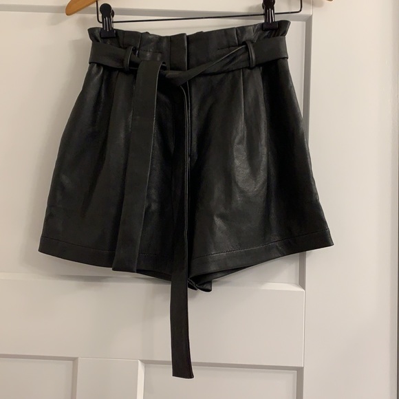 BCBGMaxAzria Pants - BCBGMAXAZRIA Vegan Leather Shorts